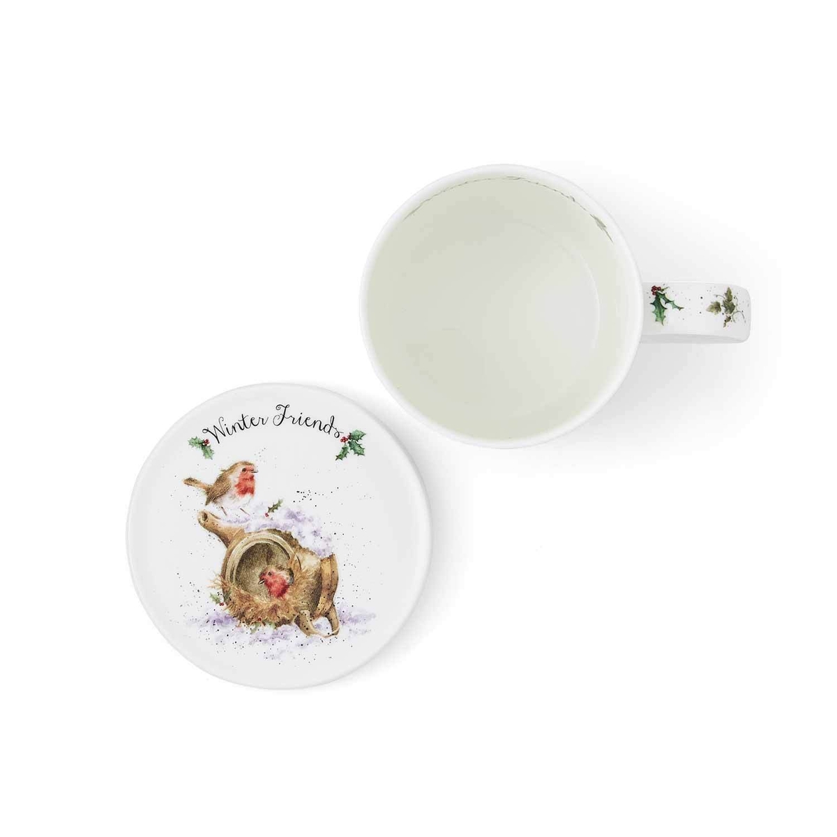 Wrendale Designs Winter Friends Mug & Coaster Set image number null